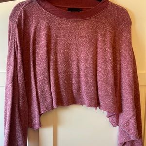 Pink long sleeve shirt. Fits oversized and cropped!